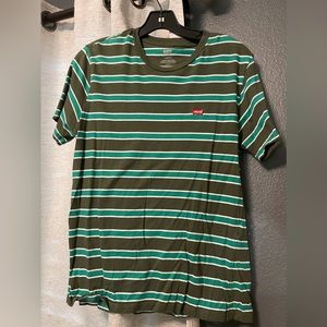 Levi’s Tshirt, green striped design.